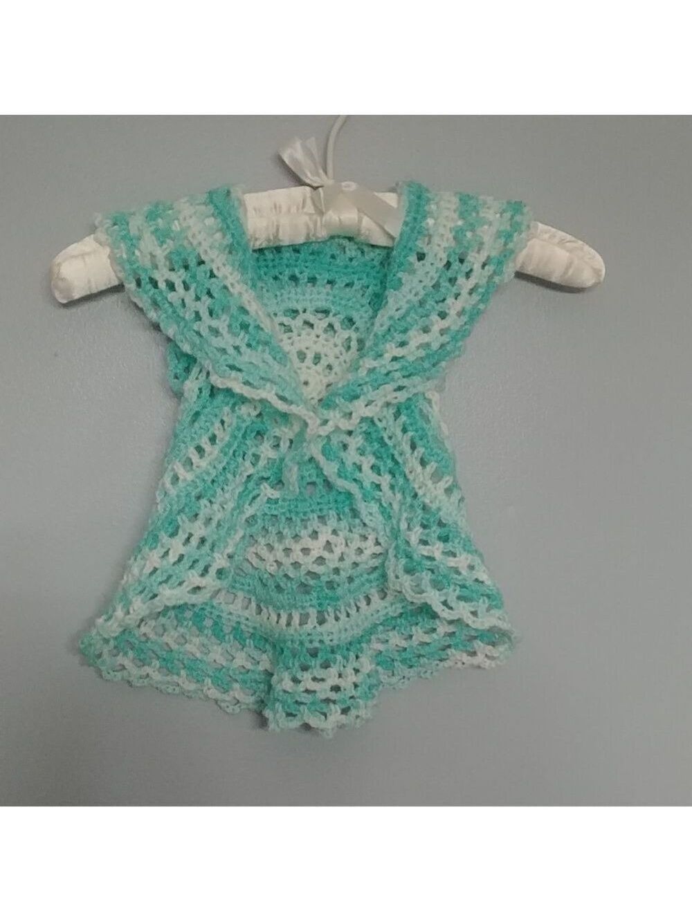 Handmade crocheted ring around the rosie circular vest sz 24m- 2T